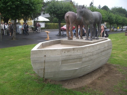 Klausens Foto von Johannes Brus Skulptur Treidelpfad Kripp